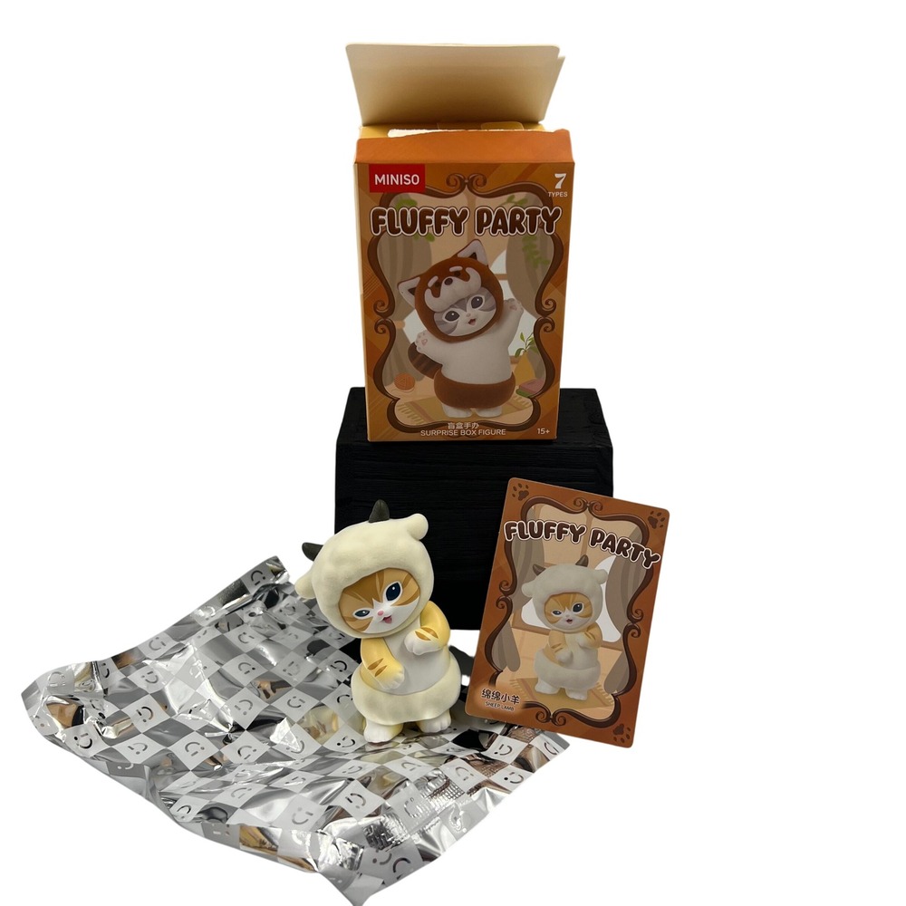Mofusand x MINISO Fluffy Party Sheep Lamb Cat Figure Blind Box with Card